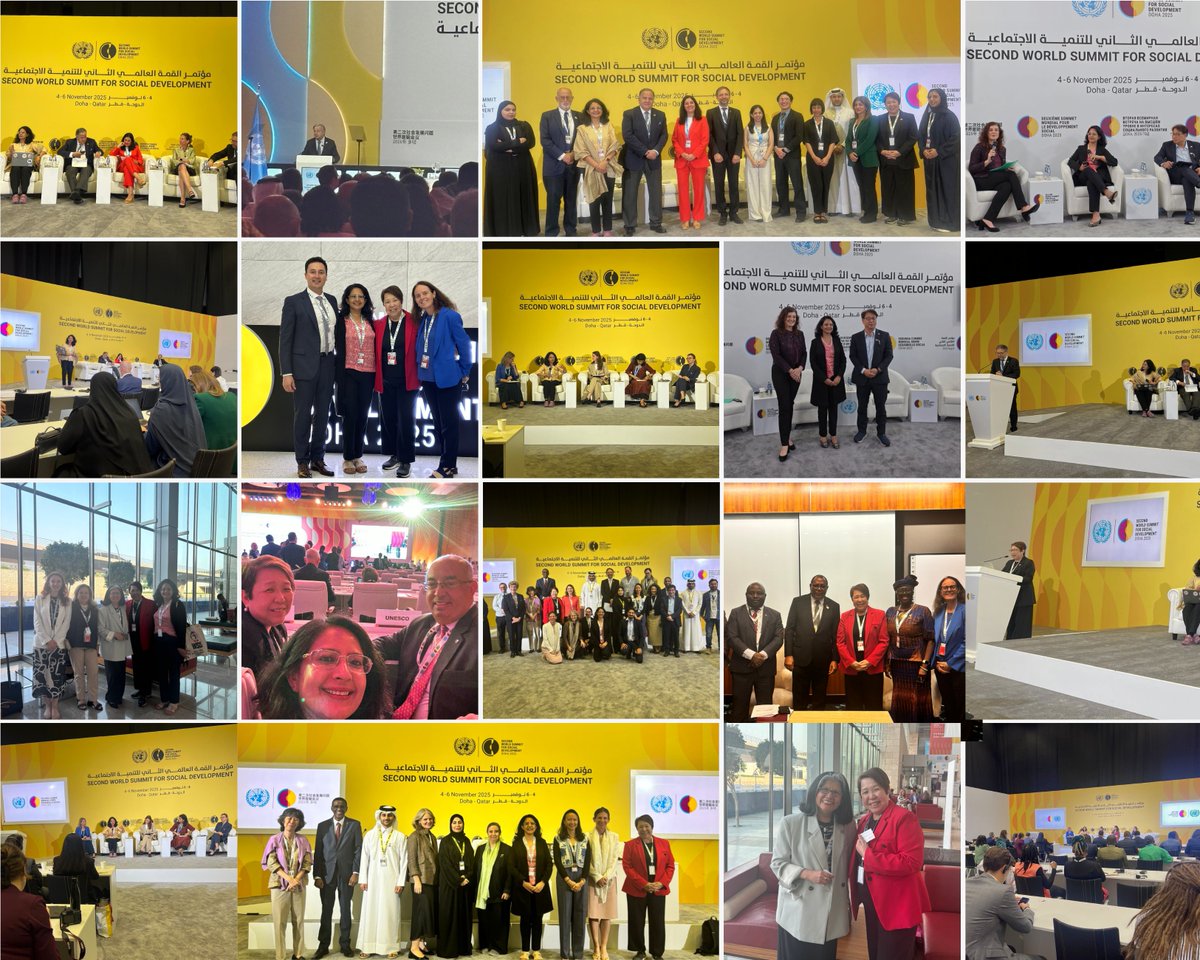 WSISprocess's tweet image. The 2nd World Social Summit has just concluded in Qatar. The @ITU delegation and its partners, actively engaged throughout the Summit to highlight the critical role of digital in building a more just+ inclusive+ equitable &amp;amp; sustainable world

#SocialSummit2025…