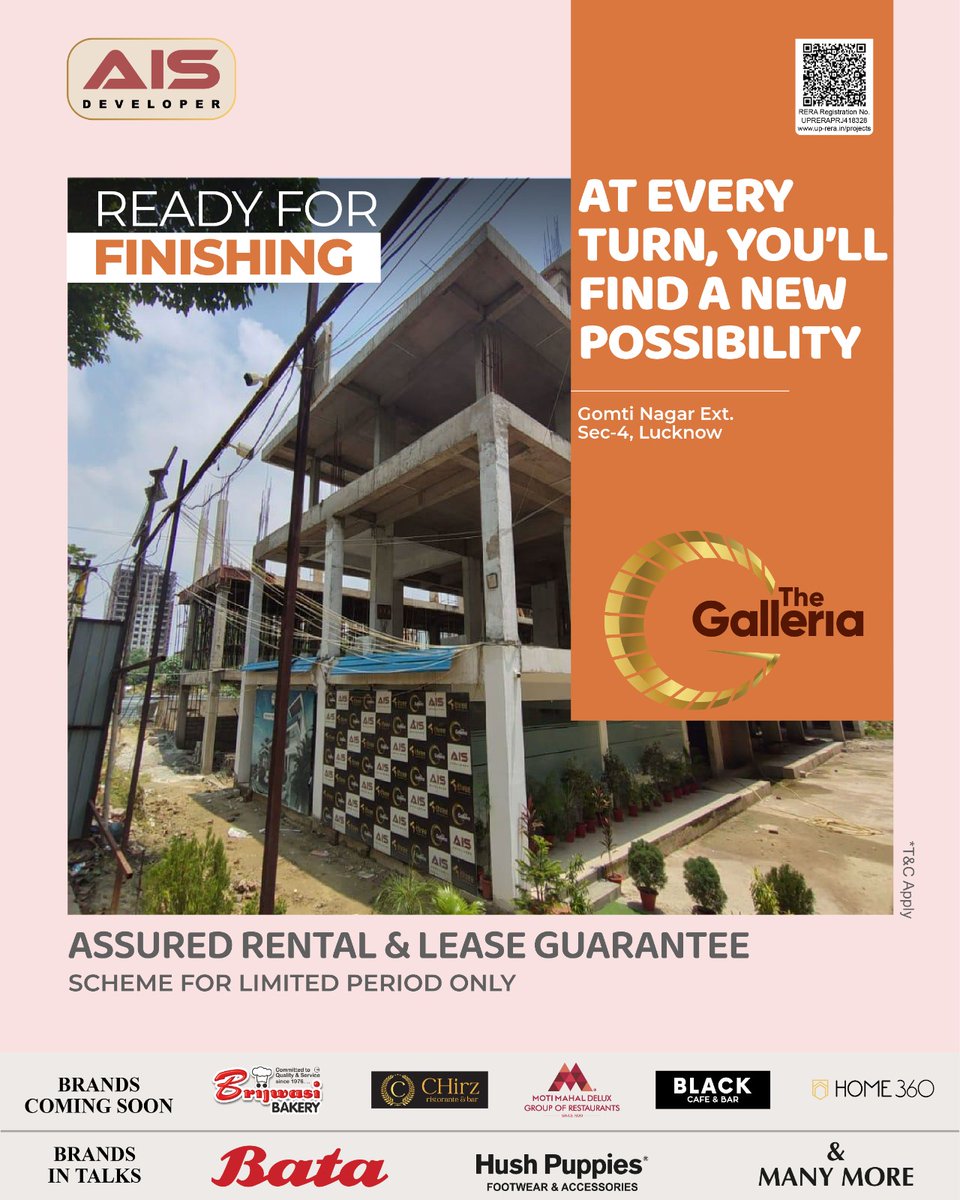 ais_developer's tweet image. “Superstructure Completed | Ready for Finishing Work.”
Buy a commercial retail shop at The Galleria
High-street premium retail
Fast-growing Gomti Nagar Extn
Assured rentals &amp;amp; strong demand
Visit for booking
Call: 093052 02010
aisdeveloper.com
#aisdeveloper #businessowner