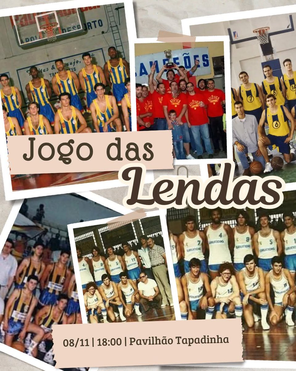 AtleticoCP1942's tweet photo. 🏀 | #Basket 

𝐉𝐨𝐠𝐨 𝐝𝐚𝐬 𝐋𝐞𝐧𝐝𝐚𝐬 &amp; 𝐆𝐥𝐨́𝐫𝐢𝐚𝐬

O que eles jogavam e o que ainda jogam... preparados para reviver o nosso melhor basquetebol!?

📆 08/11 | 18:00
🆚 Lendas e Glórias
📍 𝐓𝐚𝐩𝐚𝐝𝐢𝐧𝐡𝐚
🆓 Entrada gratuita

🟡🔴🔵

#sempreatletico
#ViverLutarVencer https://t.co/CdIgUtDn6a