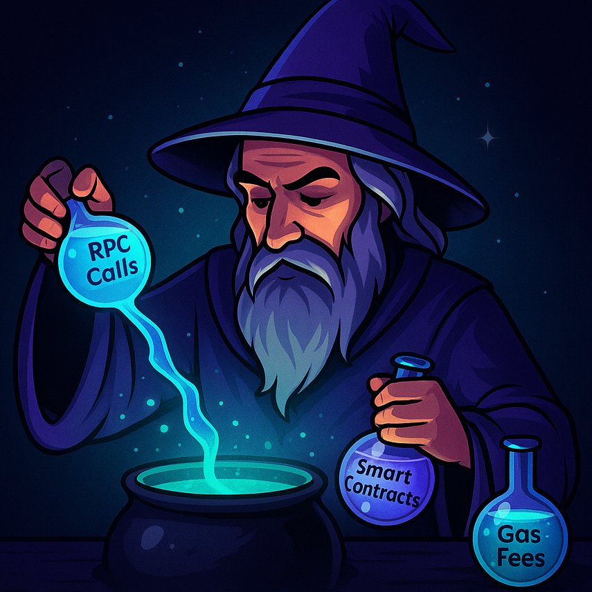 Web3spell's tweet image. Every morning before coding, we whisper a little spell: 
npm run build &amp;amp;&amp;amp; pray() 🧙‍♂️

#Web3Spell