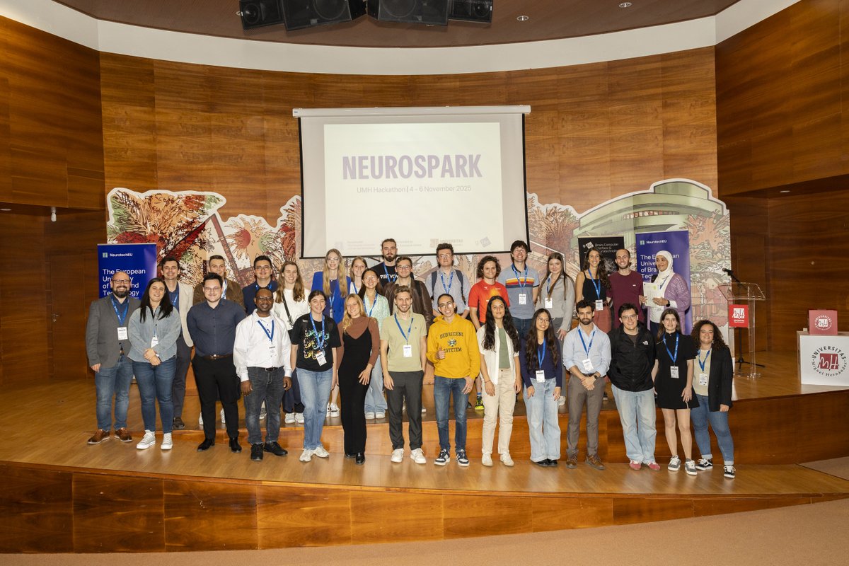 NeuroAlc's tweet image. Proud to have @aliciaaandres and @IsmaelNav97 representing @NeuroAlc at #NeuroSpark, a 24h hackathon where multidisciplinary teams turn ideas into investor-ready pitches 👏
Organized by the Student Council @UniversidadMH , @BMISLab , G.tec and Sandra Manzanero.
 @theneurotechEU