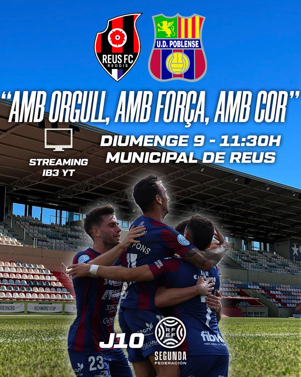 udpoblense's tweet photo. 📺 Partit de líders per Streaming al Youtube de @EsportsIB3 

Podem fer història a 𝙍𝙚𝙪𝙨 💙❤️

@ReusFCR 🆚 #UDPoblense | 09/11/25 - 11:30h

#DeLaTerraAlCel #ReusPoblense https://t.co/KjSyd3f1qK