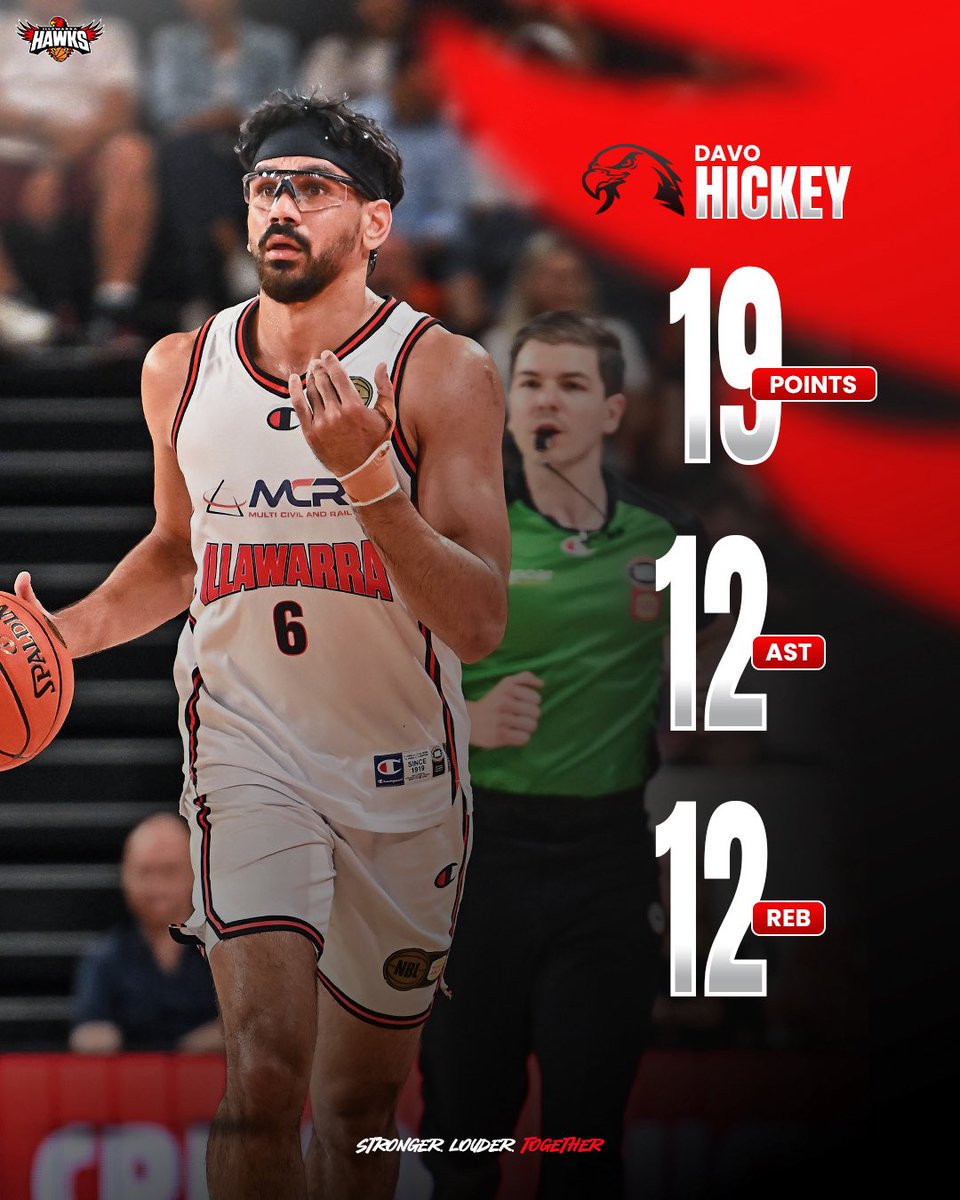 illawarrahawks's tweet image. BIG Triple Double for Davo! 😤

#StrongerLouderTogether