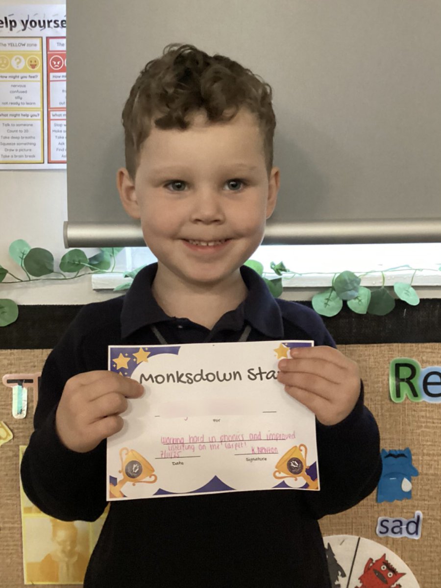 Misswalsh1_'s tweet image. We are so proud of our star this week in #class12, his phonics has been fantastic! @Year1Monksdown