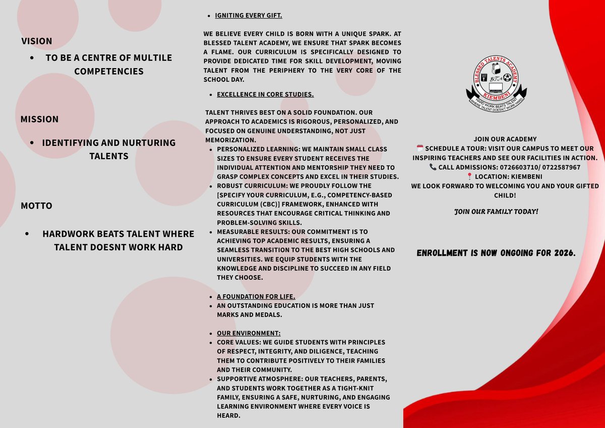 AtrukhiiS's tweet image. Looking for a trifold brochure or similar design for your business? I&apos;m currently taking on new clients.

📩 DM or email me at studiosarukhii@gmail.com to discuss your project!

#GraphicDesignKenya #TrifoldDesign #PrintDesign #NairobiDesigner #CreativeKenya