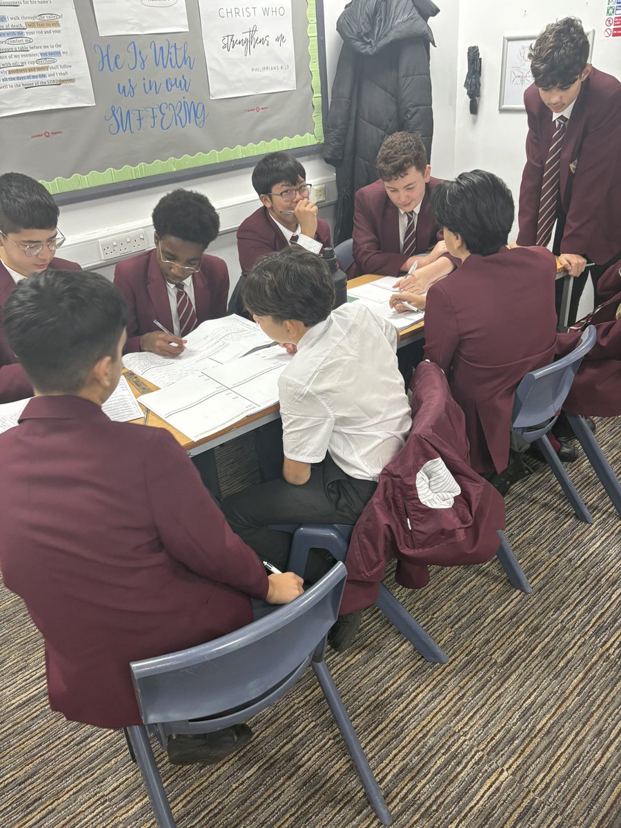 Year 9 worked collaboratively today, creating model answers to help guide them in their revision ahead of their exams. #StCuthbertsFormingGreatMen #StCuthbertsRE #StCuthbertsCommitment #StCuthbertsYr9
