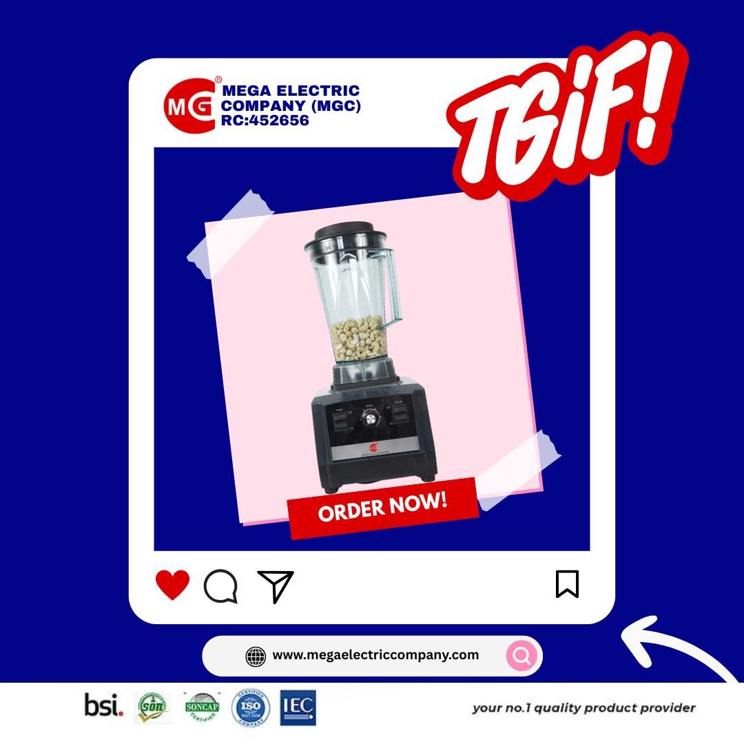 megaelectricmgc's tweet image. It&apos;s Friday!

Kickstart the weekend with a blend! 🌟💥 Unwind with our powerful blender and make every drink a refreshing one! 

#MGC
#qualitytotrust
#multifunctionalblender
#Blendandrelax
#tgif