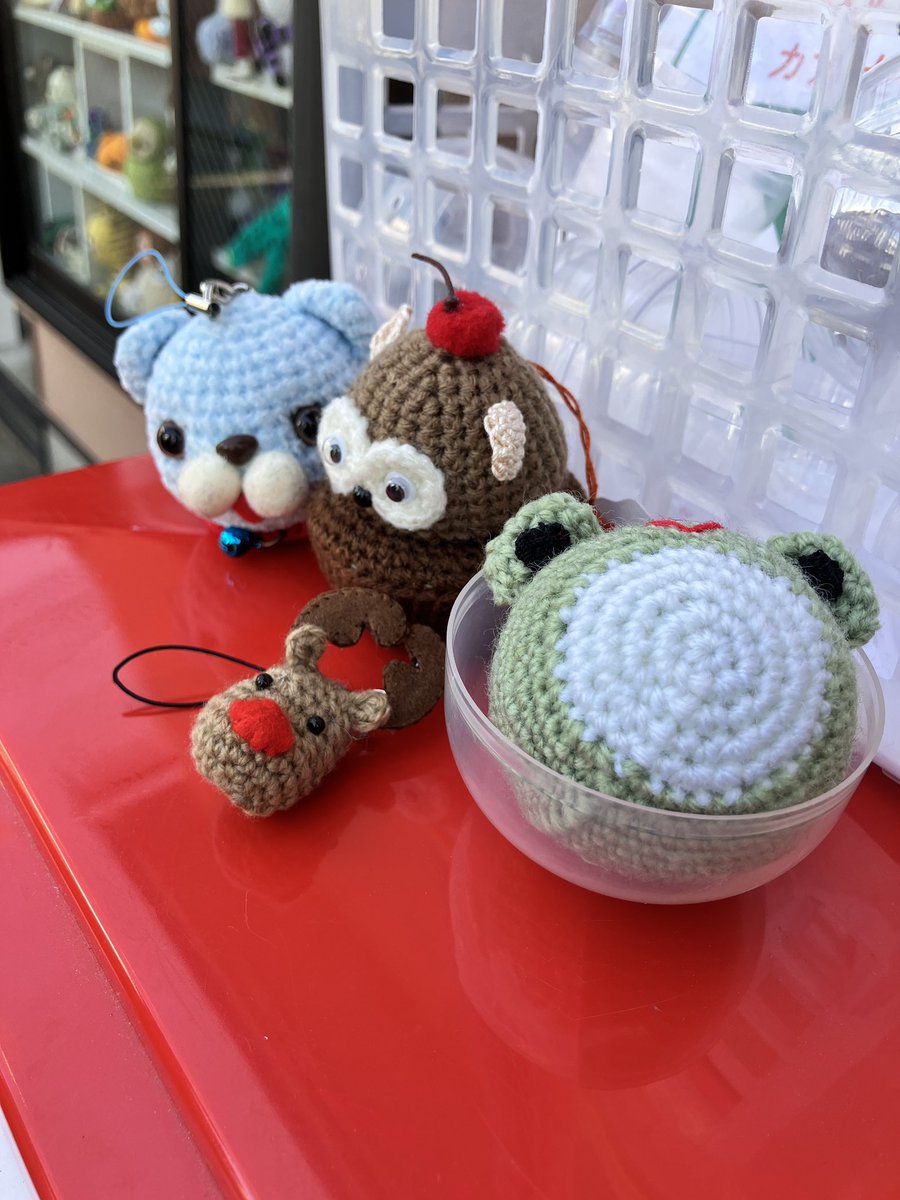 あみぐるみイチゴ大好きチビわんちゃん(ミニチュアダックス風) 安価ハンドメイド・手芸 - あみぐるみ♫イチゴ大好き❤チビわんちゃん