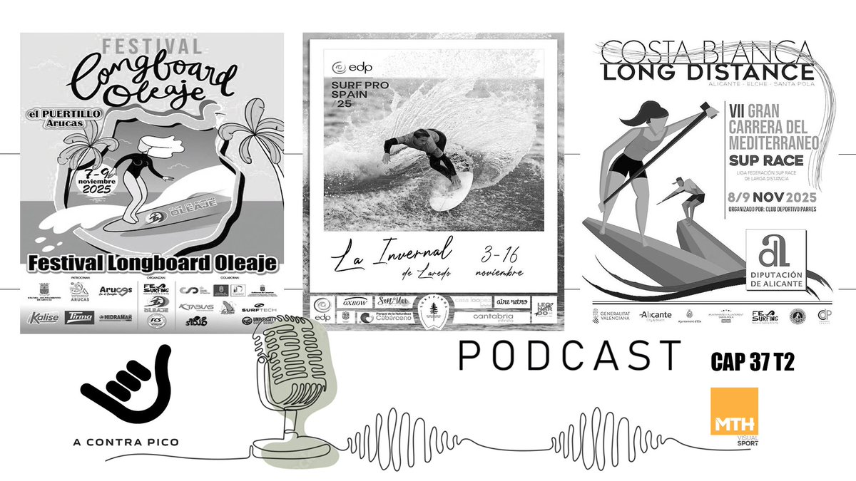 Hemisferio_Surf's tweet photo. 🤙🏼 Ya está disponible un nuevo A Contra Pico con actualidad y protagonistas del mundo del surf. Producido por @_MTHsport_Dirige y presenta Roberto Flores #surf #radio #podcast #surfpodcast #acontrapico
https://t.co/AreXQaxVUK https://t.co/JQAe1nhuDk