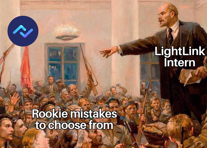 Olaniyi_dev's tweet image. Intern has done it all 😂
#discoverpossible with @LightLinkChain

#LL #meme