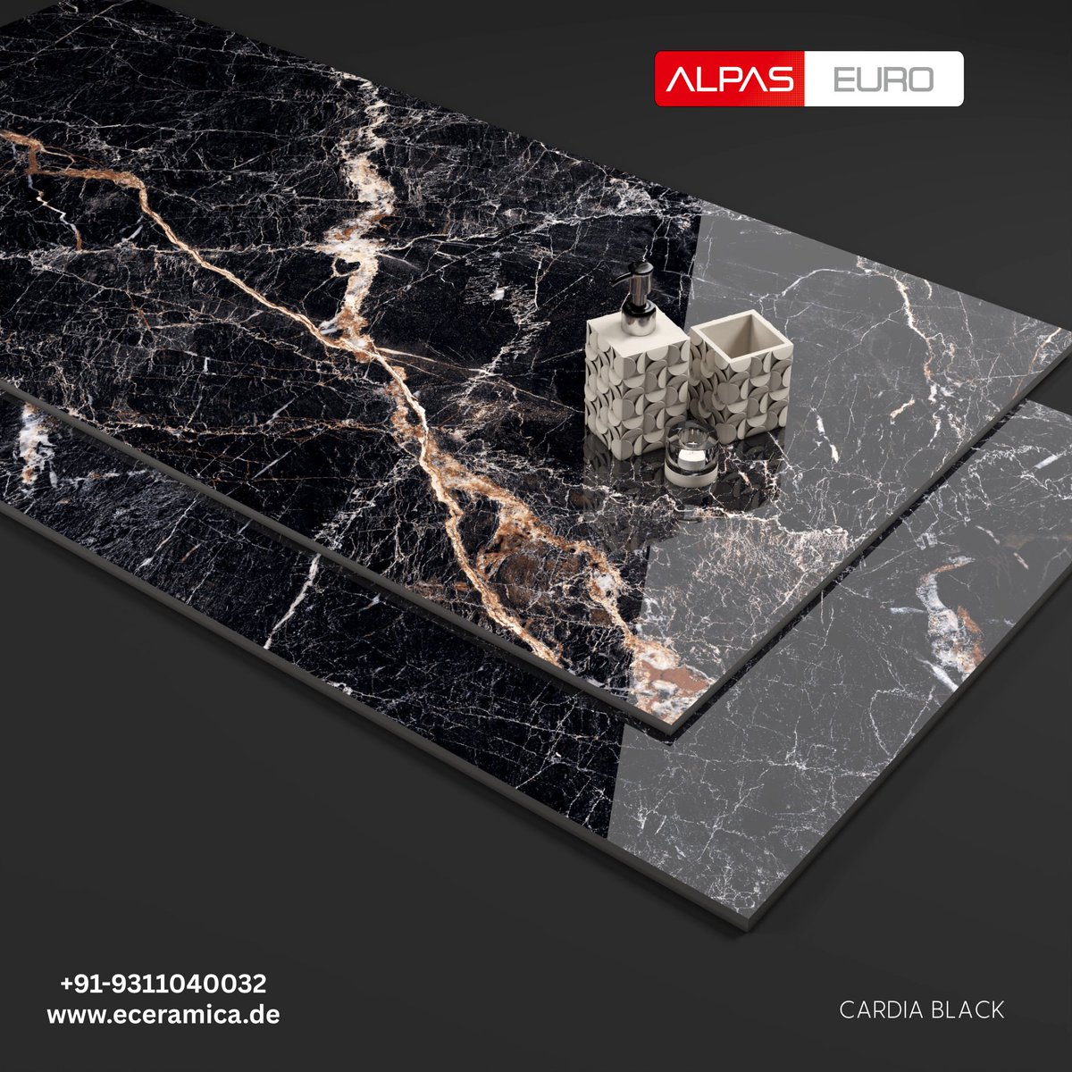 alpaseuro's tweet photo. Presenting Emerald Pearl,Cardia Black,Cosmic Dark,Davis Aqua a masterpiece of luxury and durability from Alpas Euro.
Crafted for premium interiors this design blends deep blue hues with a sleek polished finish to elevate modern architecture.
#AlpasEuro #Tile #HighGloss #TileTrend https://t.co/s2QMjIhSVw