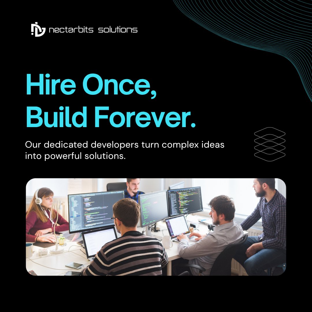 Nectarbits_CA's tweet image. Hire once, build forever. Our dedicated developers turn complex ideas into powerful solutions. ⚙️💡
#HireDevelopers #RemoteTeam #TechExperts #SoftwareDevelopment #Nectarbits