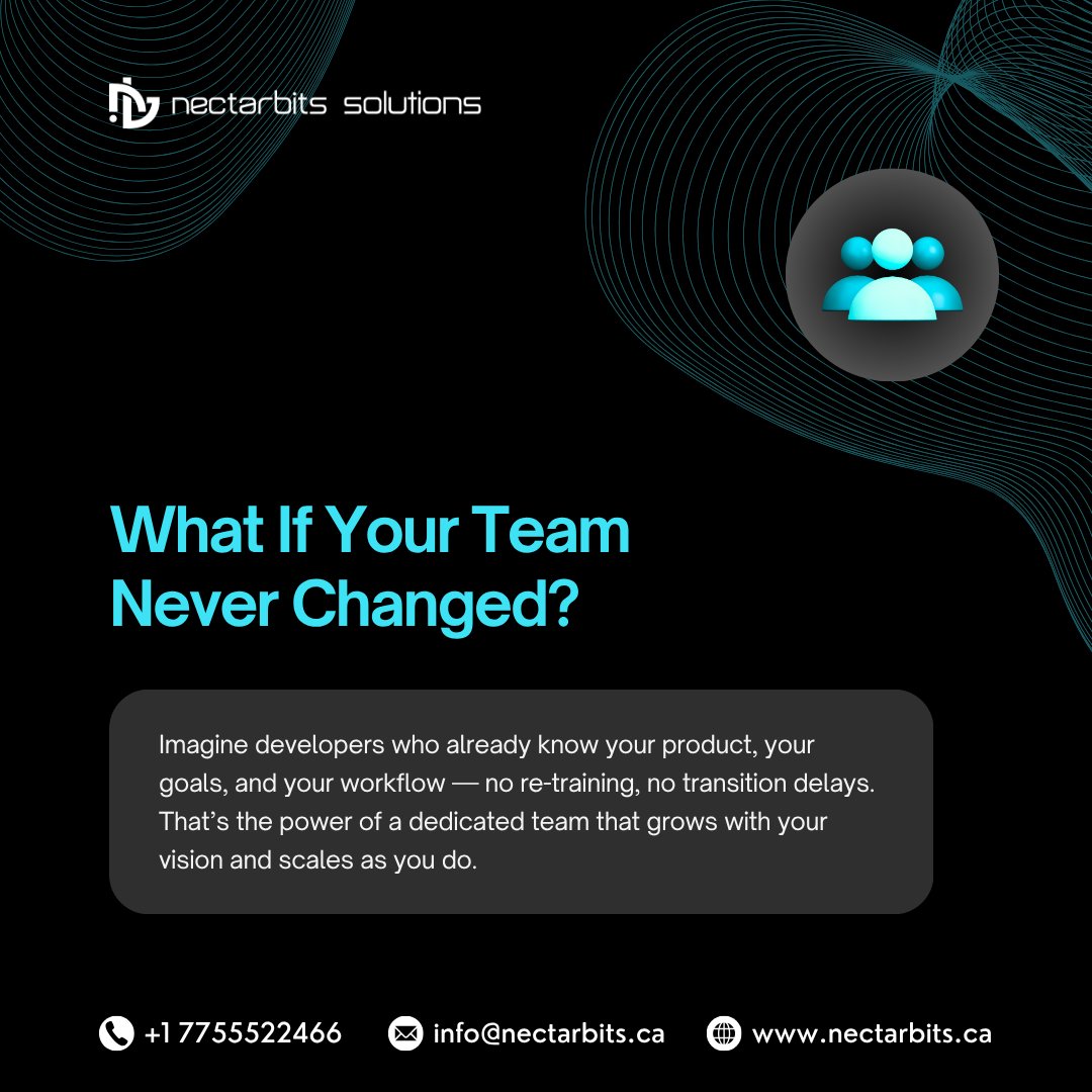 Nectarbits_CA's tweet image. Hire once, build forever. Our dedicated developers turn complex ideas into powerful solutions. ⚙️💡
#HireDevelopers #RemoteTeam #TechExperts #SoftwareDevelopment #Nectarbits