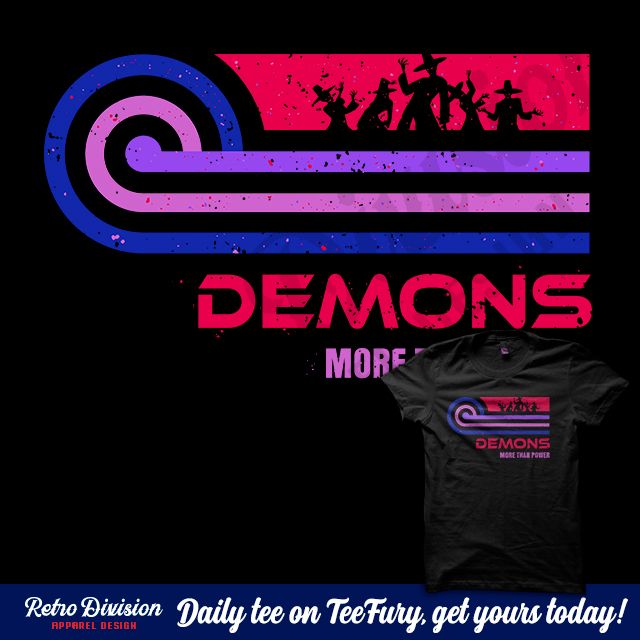 "Retro Vintage Demons" is featured today on Teefury.com @teefuryshop! Get yours today, it's more than power! #teefury #shirt #tshirt #retro #vintage #demons #saja #sajaboys #camiseta #maglia #chemise