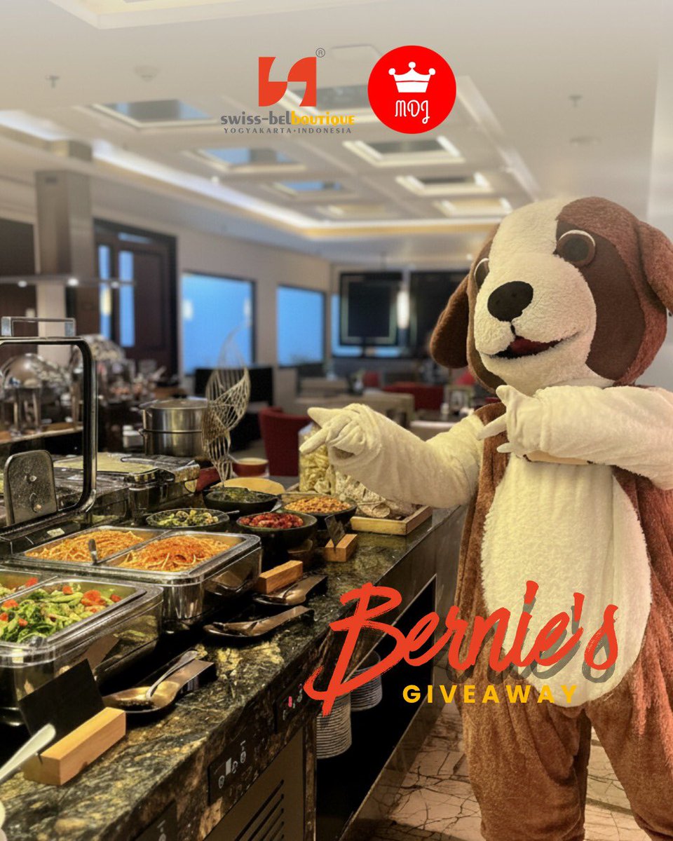 Mau Sarapan gratis di hotel bintang?

Swiss-Belboutique Yogyakarta <a href="/swissbeljogja/">Swiss-Belboutique YK</a> bareng @makandijogja ngadain Bernie’s Giveaway 🎉

🎁 Hadiah: 3 voucher breakfast di Swiss-Cafe, Swiss-Belboutique Yogyakarta!

🗓️ Periode: 7–25 Nov 2025

Cara ikut:
instagram.com/p/DQvrSdNkUyT/…