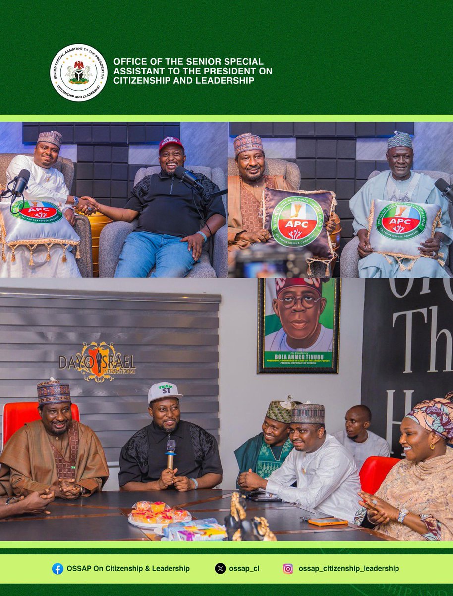 The Senior Special Assistant to the President on Citizenship &amp; Leadership, Hon. Nasir Bala Aminu Ja’oji, paid a visit to the Office of the National Youth Leader (Youth House) at the Nest Resources Center, Wuse II, Abuja, where he engaged with young party members and youth