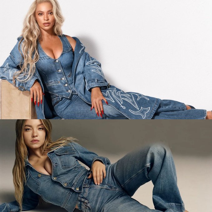 <a href="/TheChiefNerd/">Chief Nerd</a> Beyoncé can pose in Levi jeans and it’s art but when a white woman (Sydney Sweeney) does it, it’s a national crisis..