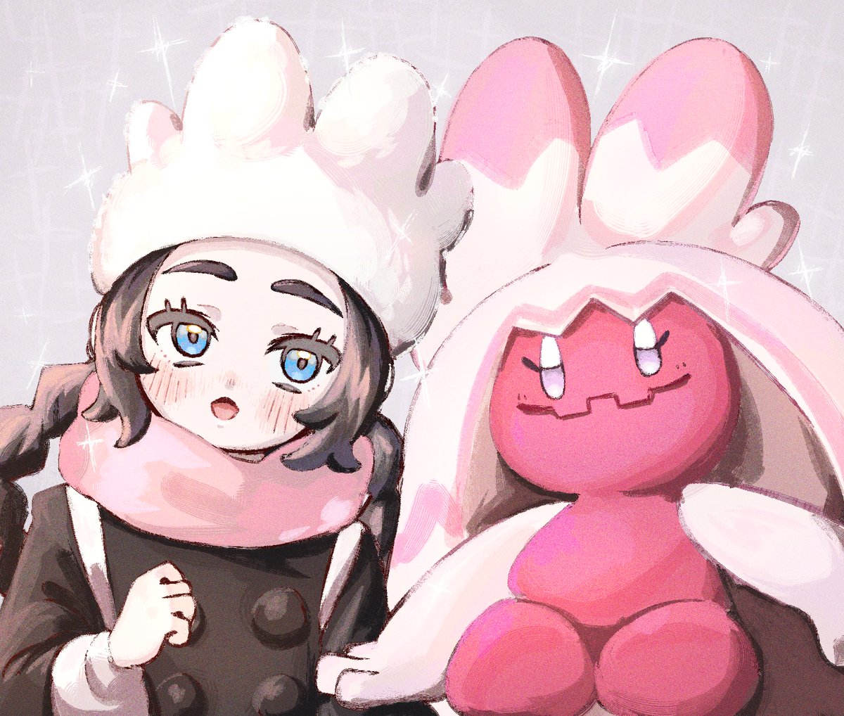 アンシャちゃんの帽子デカヌチャンみたいでカワイイ🐰