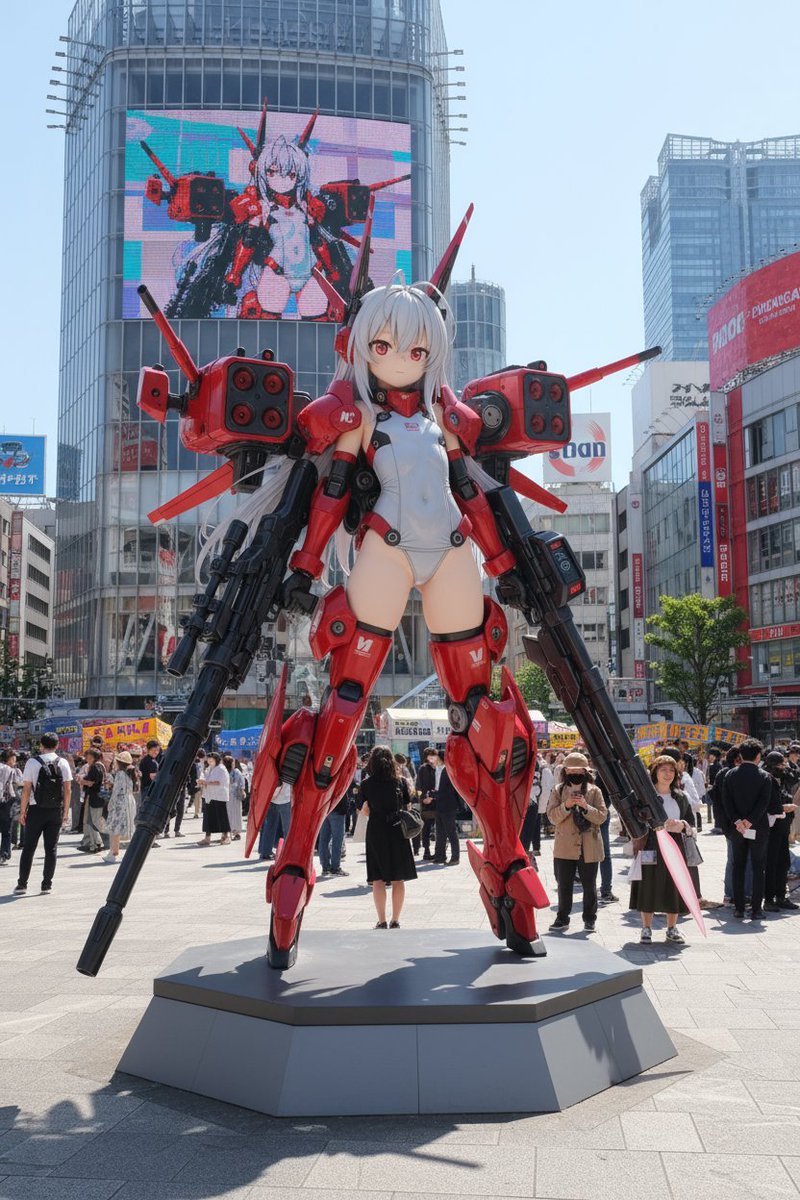 rasutoneko's tweet image. (=ﾟωﾟ)ﾉメカ娘

フィギュア化

巨大化

スク水アーマー

#pixai