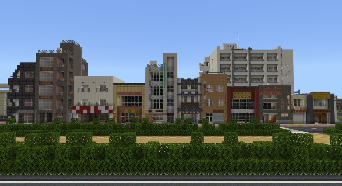 Maikura_pref_wu's tweet image. #minecraft建築コミュ #minecraft #マイクラ #蔵布都県
新蔵布都市駅の駅前ロータリー
