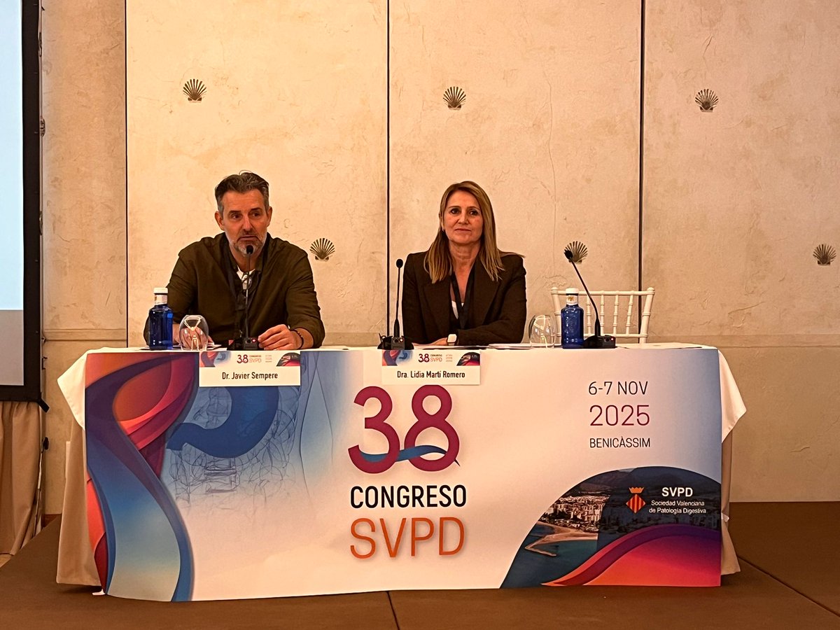 🌐Continuamos en el Congreso #SVPD2025 con  #CasosEndoscópicos. VIDEOFORUM

Moderan: 
Dr. Javier Sempere <a href="/HGUVALENCIA/">HOSPITAL GENERAL</a> 
Dra. Mariana Fe García <a href="/MarianaGarciaSe/">@MarianaGarciaSep</a> <a href="/digestivoHGUE/">Digestivo HGU Elche</a> 

👉svpd2025.com