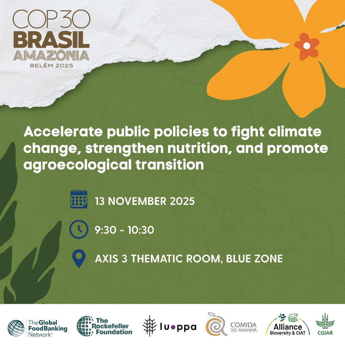 BiovIntCIAT_eng's tweet image. 🌱🤝 At #COP30, we’re highlighting non-market approaches and governance solutions that support climate action:
📅 12 Nov | Agroecology as a Non-Market Climate Solution
📅 13 Nov | Public Policies for Climate, Nutrition &amp;amp; Agroecology
👉 Full agenda: allbiociat.org/43LGvC0