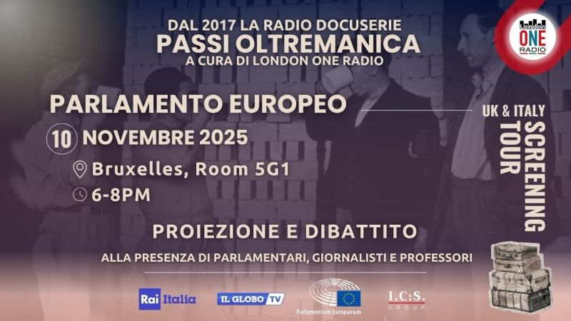 LondonONEradio il 10nov- a Bruxelles al PARLAMENTO EUROPEO 🇪🇺- PRESENTAZIONE e PROIEZIONE- della radio docuserie - PASSI OLTREMANICA sugli immigrati italiani in Uk -iniziata nel 2017 (Già in produzione la seconda e la terza serie ) <a href="/ItalyinUK/">Italy in UK</a>  <a href="/ItalyinLDN/">Italy in London</a>  <a href="/InigoLND/">InigoLambertini</a> <a href="/Europarl_EN/">European Parliament</a>