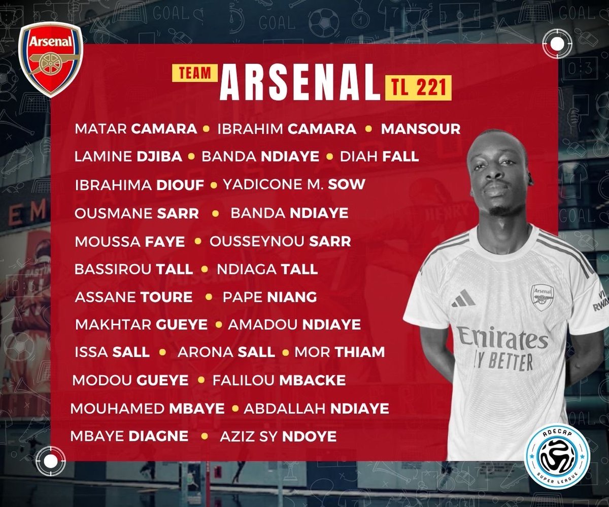 ADECAP_'s tweet photo. TL221, préparez-vous 👊🏾
Les Gunners dévoilent leur ARSENAL💥
Les canons sont sortis 🔥…
Pas de blabla, juste du football et de la détermination ⚽… dans le respect et le fait play 🙏🏾
#Arsenal
#TL221
#ADECAP
#Fanbases
@teamafc10 Here we go 🔥 !!!!! https://t.co/bAVtno93KE