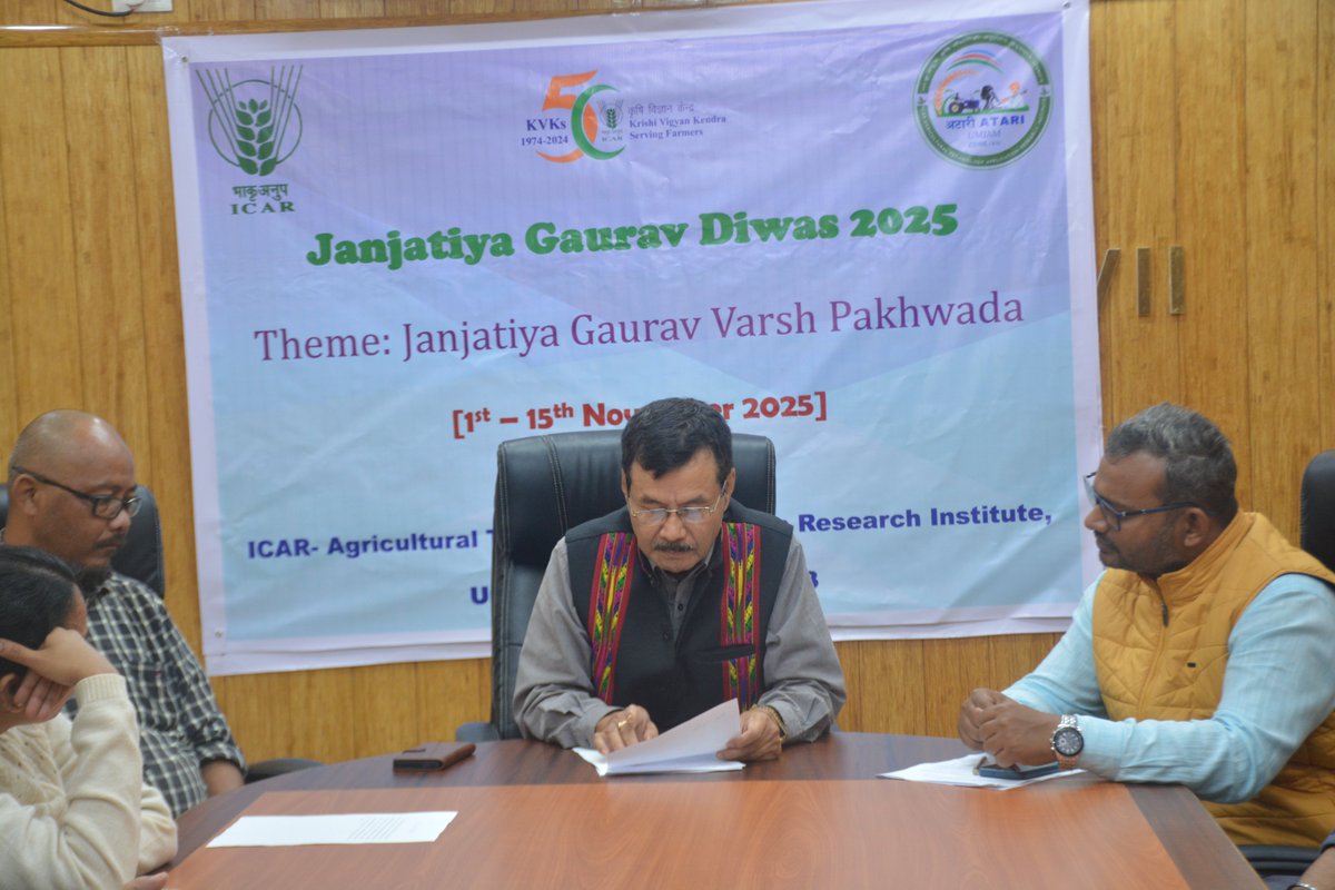 🗓️ Day 1 – Socio-Economic Development
Observed #JanjatiyaGauravDiwas focusing on Socio-Economic Development.
Dr. Singha highlighted the role of tribal communities in inclusive growth and nation-building. 🌿🤝
#TribalPride #BirsaMunda150 #EmpoweringTribalsVikshitBharat