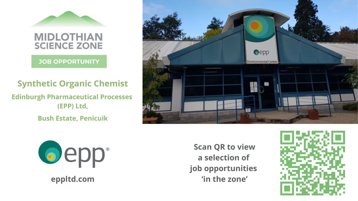 MidlothScience's tweet image. #Job Opportunity with @EPPLtd for a talented, professional Synthetic Organic #Chemist.
Become an integral part of the R&amp;amp;D and Small-Scale Manufacture team, supporting internal GLP testing  and services to external clients ➡️ eppltd.com/about-us/vacan… #inthezone