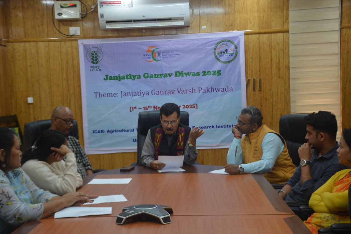 📚 Day 2 – Education &amp; Skill Development
Day 2 of #JanjatiyaGauravDiwas focused on Education &amp; Skill Development.
Dr. Singha emphasized empowering tribal youth through education and vocational skills. 🎓✨
#TribalPride #BirsaMunda150 #ICAR #EmpoweringTribalsVikshitBharat