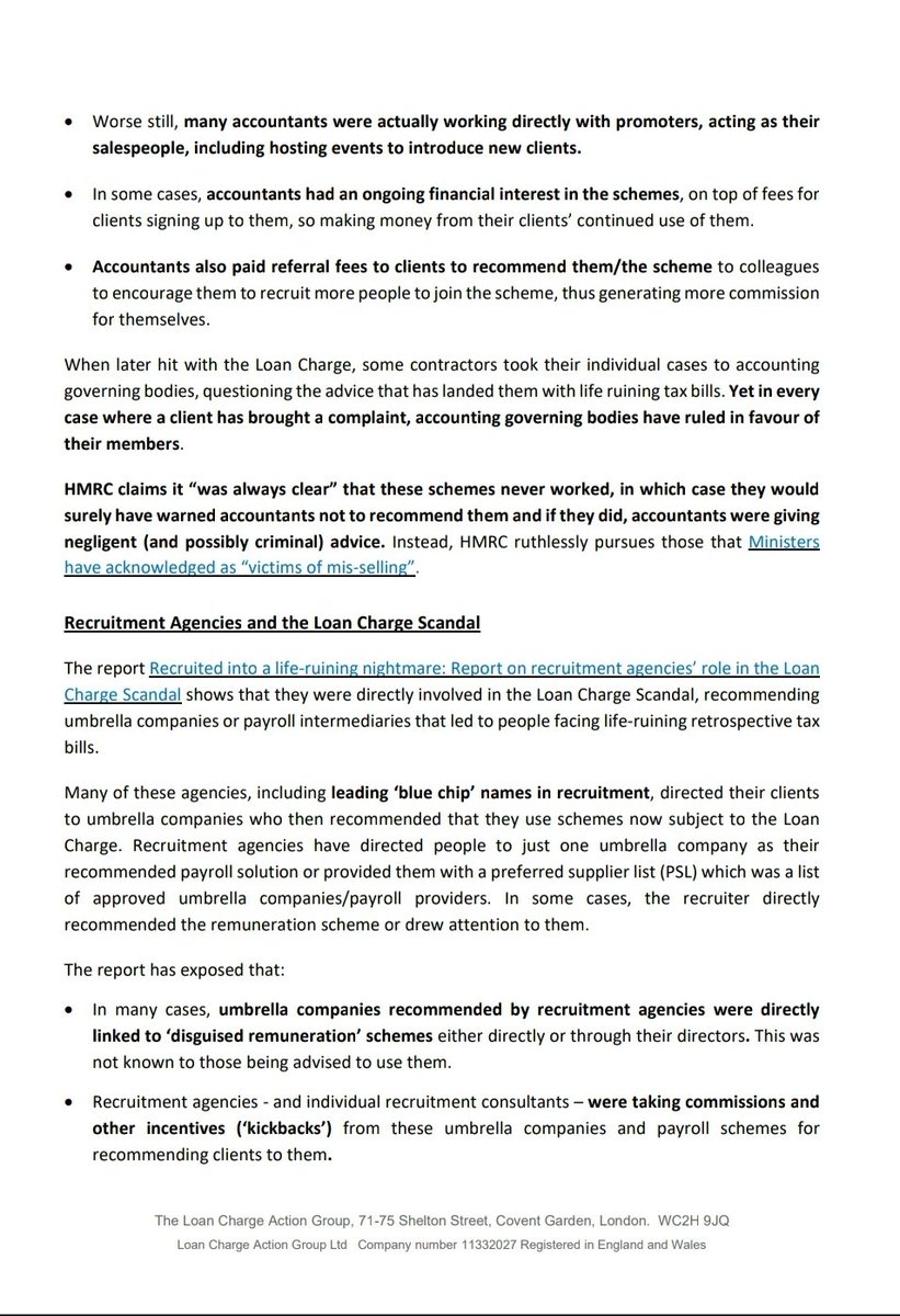 LCAG_2019's tweet image. LCAG has written to new Exchequer Secretary to the Treasury @Dan4Barnet, following meeting, to highlight inherent weaknesses of #McCannReview. 
- Role of #accountants &amp;amp; #recruitmentagencies.
- Limited action against promoters.
- Only covers 2010-17 etc. 
hmrcloancharge.info/wp-content/upl…