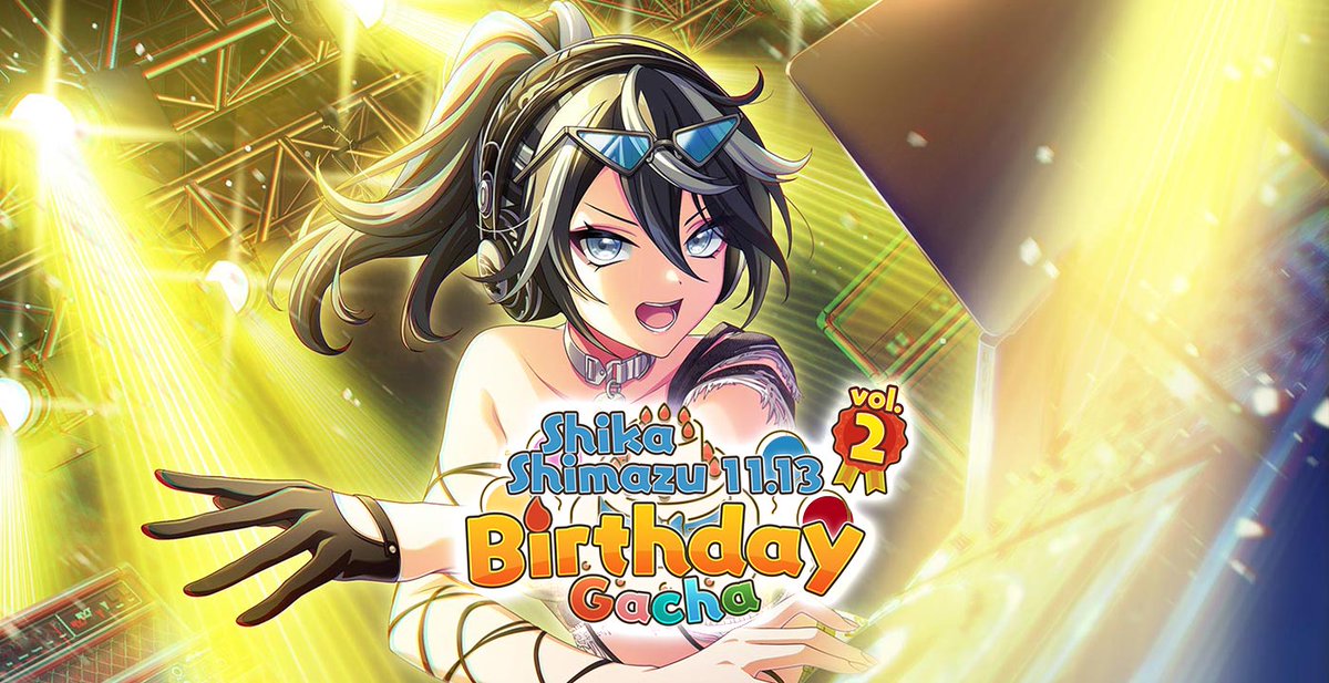 🎉11/13 Happy Birthday Shika🎂

To celebrate, Shika's Birthday Gacha will be available for a limited time!

Get one free draw per day!

📆Campaign Period:
Nov. 10 8:00～Nov. 14 7:59 AM (UTC)

#D4DJ #GroovyMix #Doggo🐾 #島津詩歌生誕祭2025