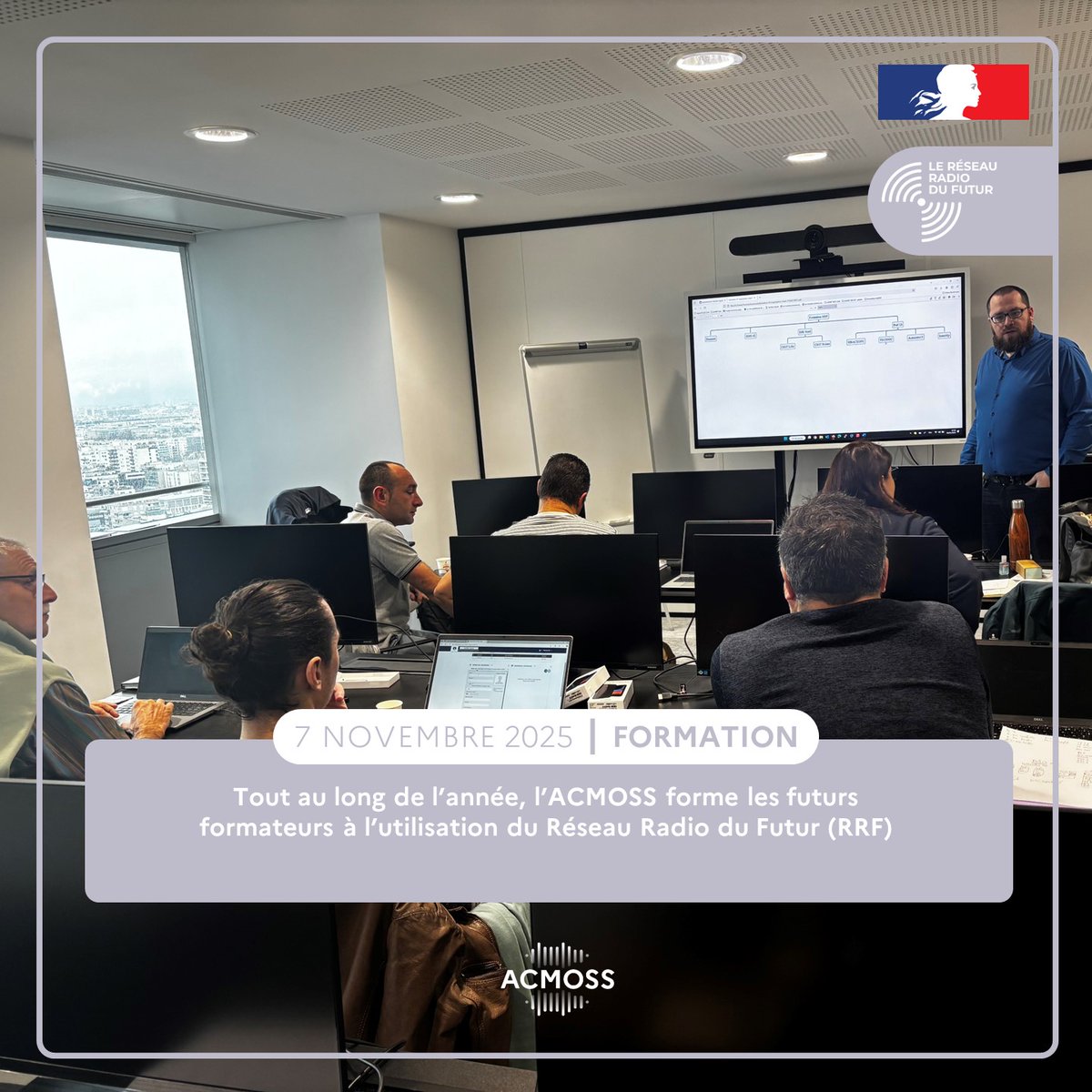 ACMOSS_FR's tweet image. 📡 L’@ACMOSS_FR forme tout au long de l’année les services utilisateurs au Réseau Radio du Futur #RRF via des sessions sur SYRIUS et le SI-G.

👉 +300 participants formés (SAMU, SDIS, Armées...) depuis déc. 2024 !

🔗 Découvrez les prochaines formations : acmoss.fr/offres/nos-for…