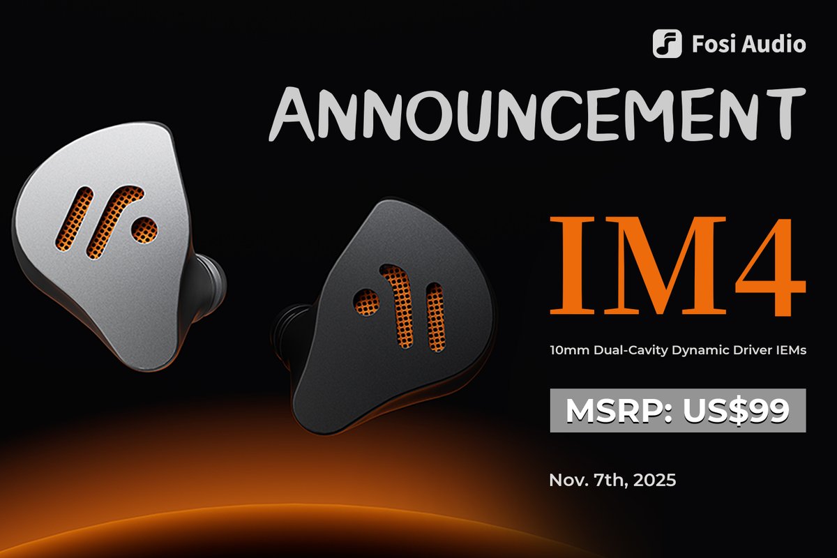 HiFiGoAudio's tweet image. 🔥@FosiAudio_JP  IM4 is live!🎉
🎵Power, clarity, and precision in one sleek package.🤩
👀Ready to experience it for yourself?
HiFiGo: hifigo.com/products/fosi-…
#FosiAudio #IM4 #HiFiGo #Audiophile #newarrivals #music #HiFi #IEM