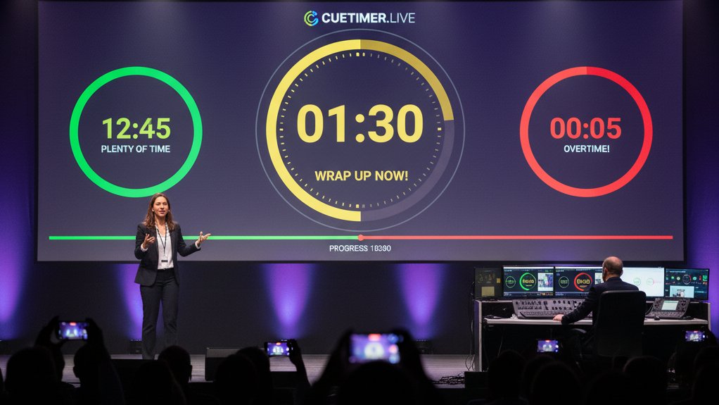 princu09's tweet image. Unlock your professional edge with CueTimer&apos;s advanced stage timer! 

🚀 Wrap-up colours &amp;amp; chimes keep presentations on track - green to go, yellow to wrap, red to end. Perfect for events &amp;amp; conferences. 

Read the full blog: 
cuetimer.live/blog/the-profe…

#EventTech #PresentationTips…