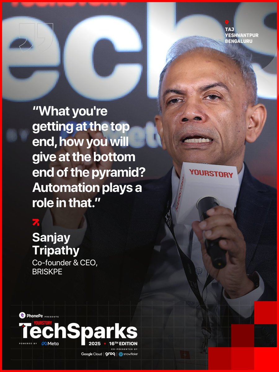 At #TechSparks2025, <a href="/Sanjay_Tripathy/">Sanjay Tripathy</a>, Co-founder &amp; CEO of <a href="/BriskPe/">BRISKPE</a>, said democratising cross-border payments with AI means balancing speed with oversight — using tech to prevent fraud without losing trust.

<a href="/YourStoryCo/">YourStory</a>