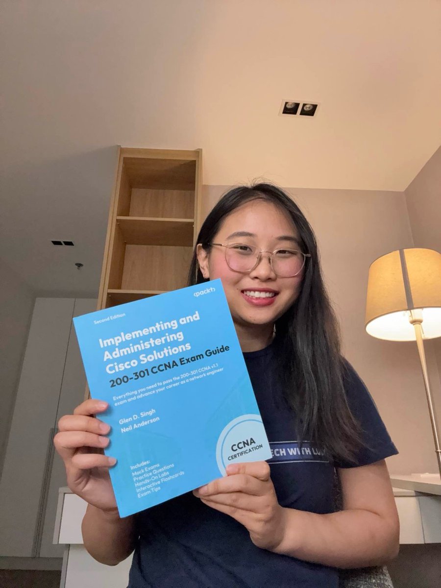 TechWithLucy's tweet image. Want to level up your networking fundamentals?

Check out &quot;Implementing and Administering Cisco Solutions: 200-301 CCNA Exam Guide&quot; by @PacktPublishing 📔

It&apos;s one of the best guides I’ve seen for mastering core networking concepts and preparing for the CCNA exam.

Covers…