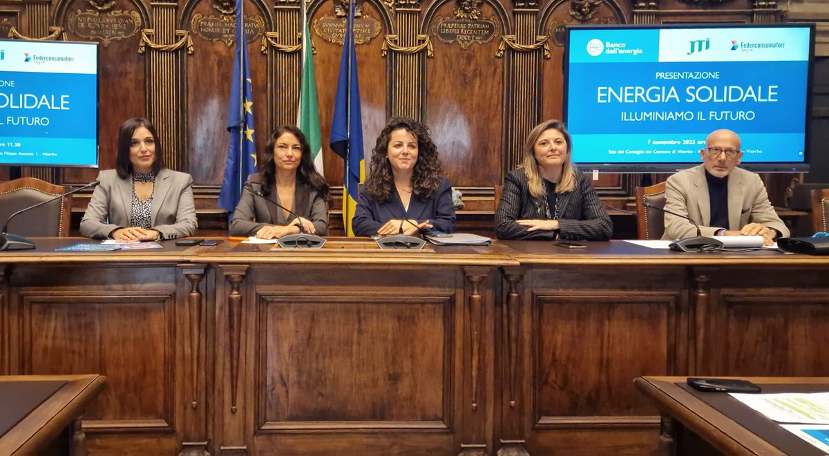 Siamo presenti oggi a Viterbo per sostenere “Energia solidale: illuminiamo il futuro”, insieme a Banco dell'energia e Federconsumatori Lazio.

Un progetto che aiuta 70 famiglie a superare la povertà energetica. 💡