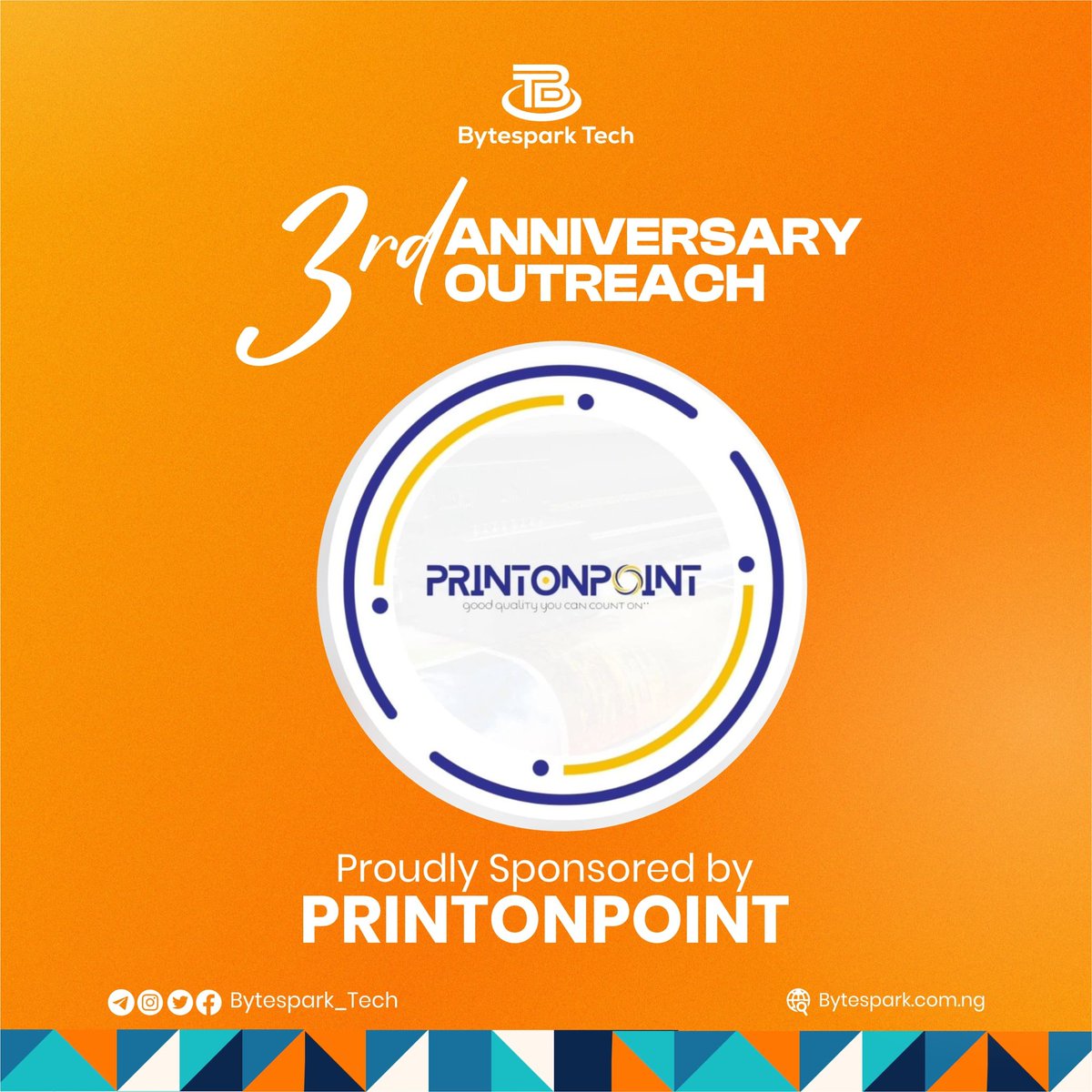 BYTESPARK_TECH's tweet image. Together,we are creating impact. A special appreciation to our sponsor for supporting the Bytespark Tech Outreach program. Your support is helping us reach more people and achieve more value.