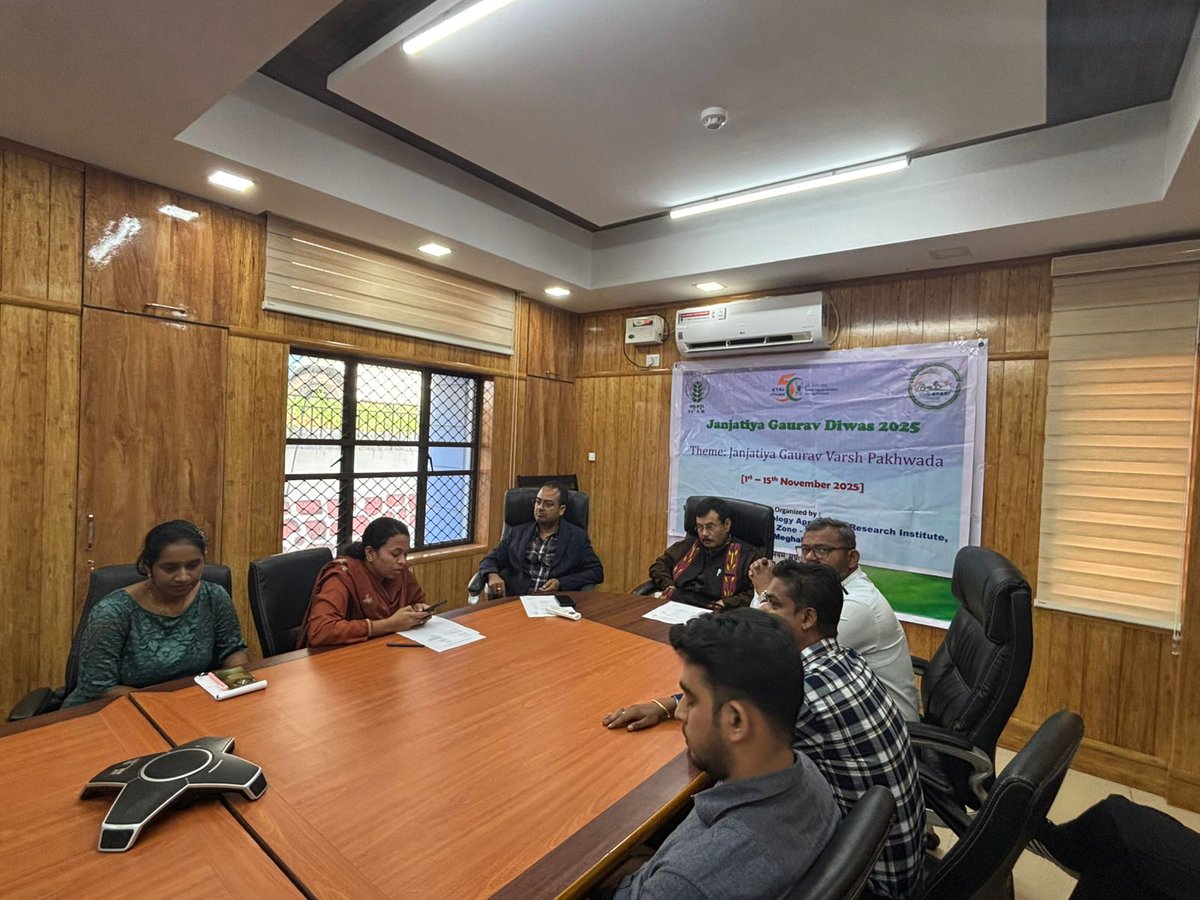 🏗️ Day 7 – Infrastructure Development
On Day 7 of #JanjatiyaGauravDiwas, Sh. R. C. Pradhan, AAO, spoke on Infrastructure Development, emphasizing sustainable growth and connectivity in tribal regions. 🏘️🌾
#TribalPride #BirsaMunda150 #ICAR #EmpoweringTribalsVikshitBharat