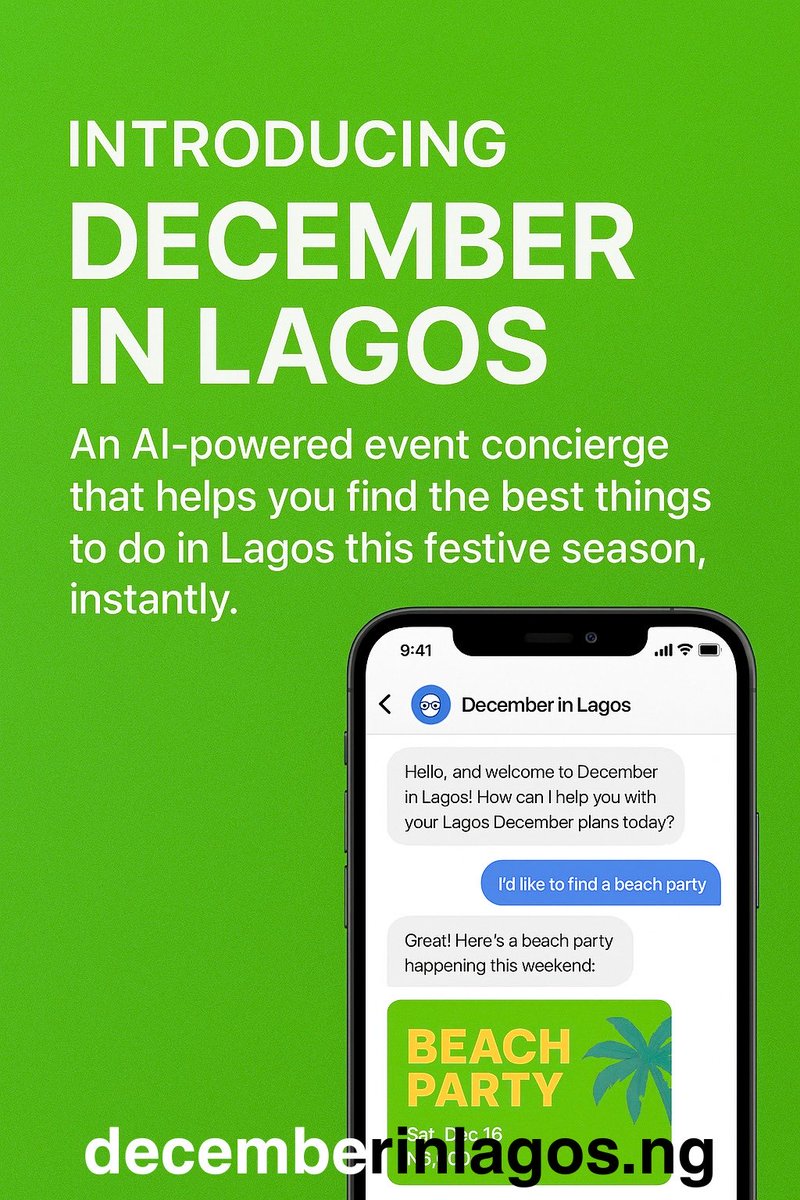 decinlagos's tweet photo. We are building a powerful event discovery AI concierge for #dettydecember . Join our waitlist here: https://t.co/Zpy1o8mjRr &amp; stay tuned for more! https://t.co/BSCClFTSbc