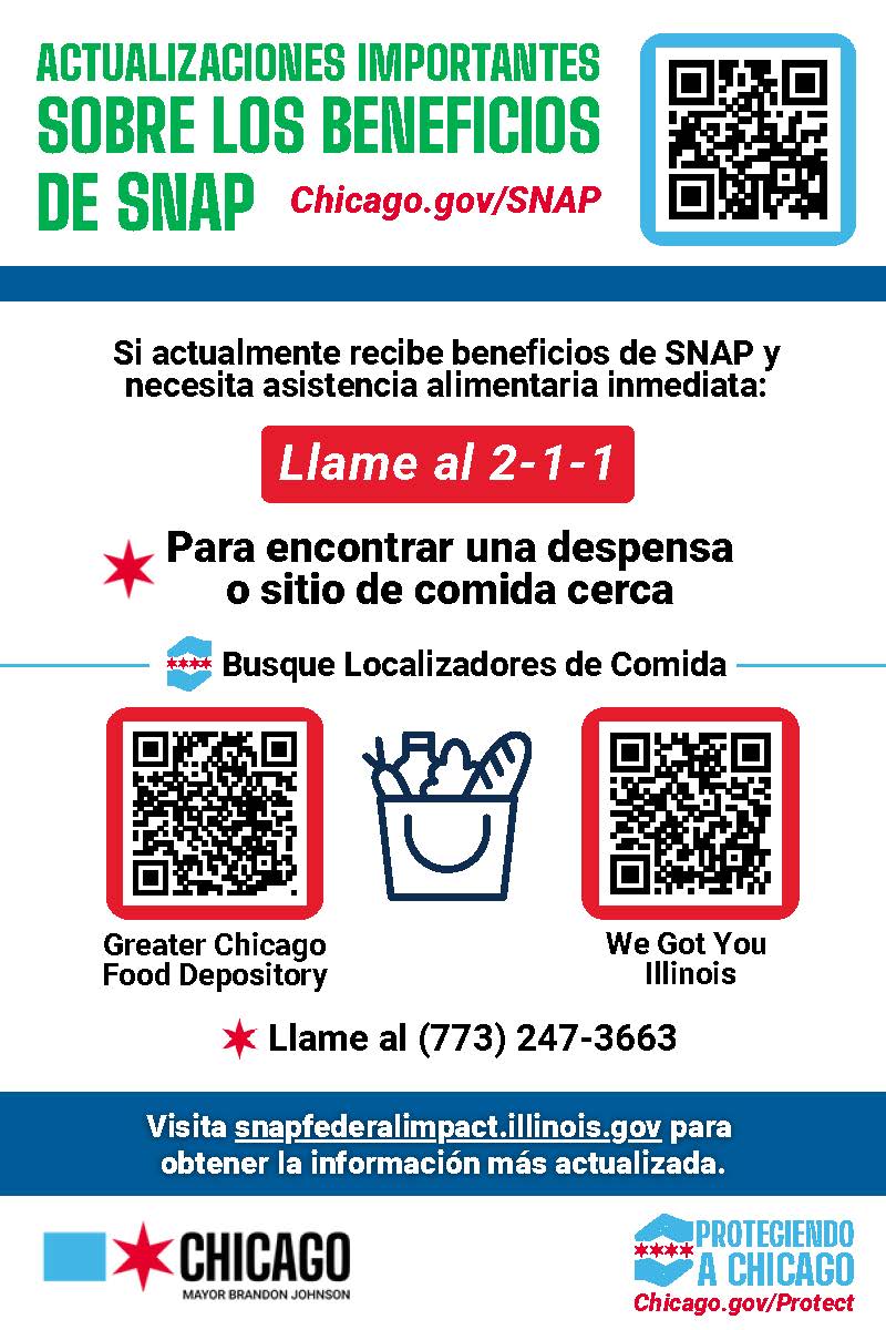 Chicago neighbors! Get important updates to SNAP benefits + where you can find food pantries near you: chicago.gov/snap

#SNAP #FoodPantry
