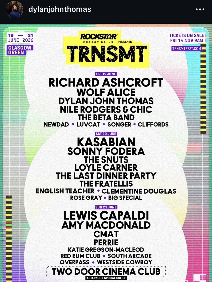 What a year I've picked to be in America and miss TRNSMT music is subjective and each to their own but for me that's absolutely honking
