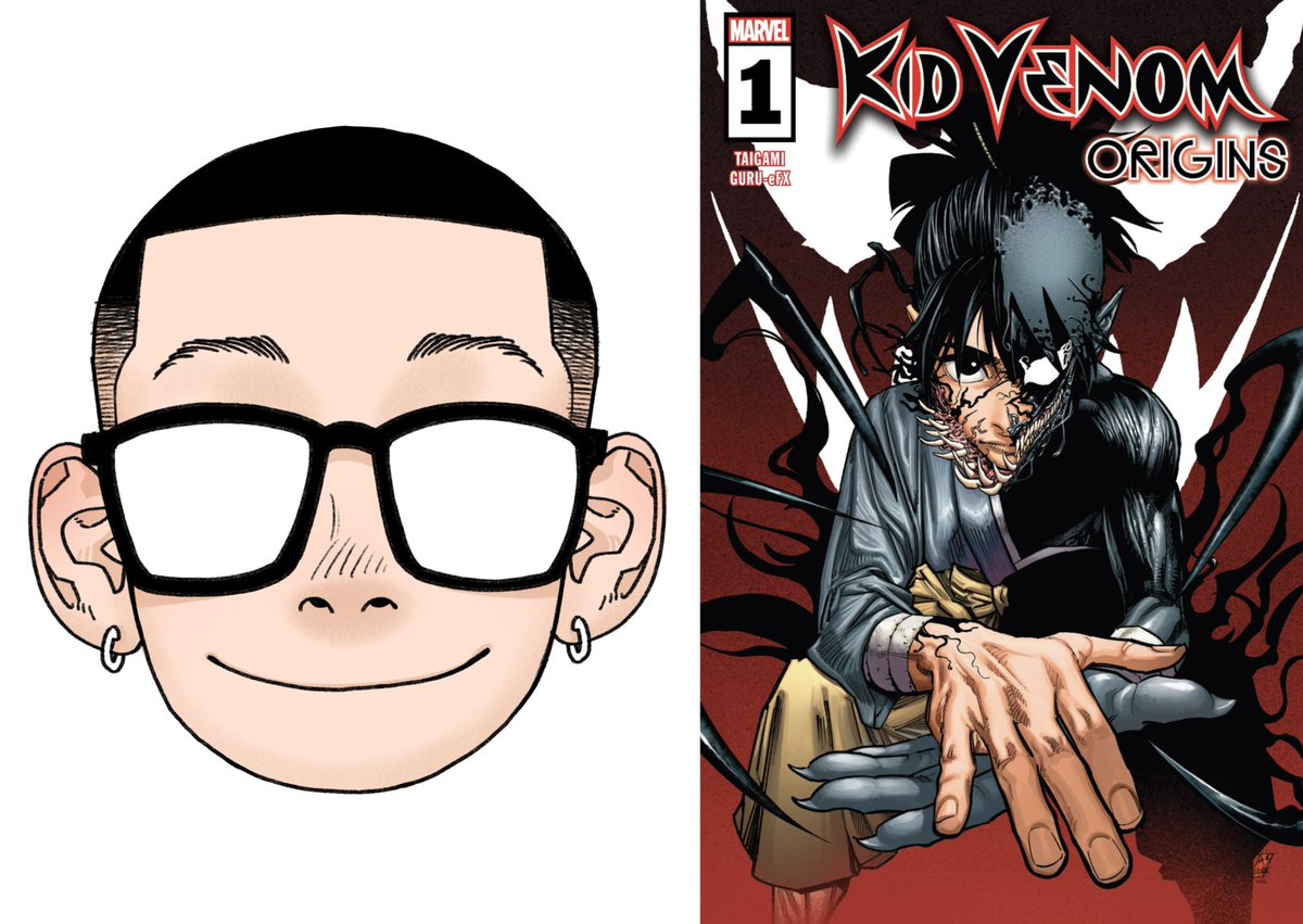 TCC_ArtistAlley's tweet image. 【#TCC2025 AA出展者】&amp;lt;鯛噛&amp;gt;
2021年より漫画家として活動。
講談社にて『アンサングヒーロー』、小学館にて『インフォーマ』の作画を担当。
マガジンマーベルマンガ賞入選をきっかけに、金太郎伝説とシンビオートを融合させたオリジナルシリーズ『KID VENOM』をMARVEL COMICSにて執筆。