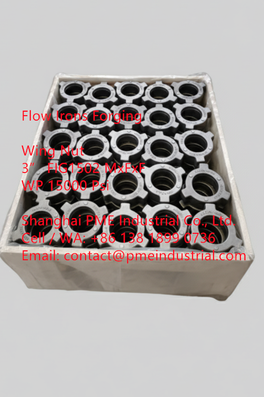 sh_pme's tweet image. Flow Irons Forging

Wing Nut
3” FIG1502 MxFxF
WP 15000 Psi
pmeindustrial.com/integral-forgi…

Shanghai PME Industrial Co., Ltd.
Cell / WA: +86 138 1899 0736
Email: contact@pmeindustrial.com

#RawForgings #HighPressureFlowline #ManifoldComponents #HeatTreatment #lowlineBlanks