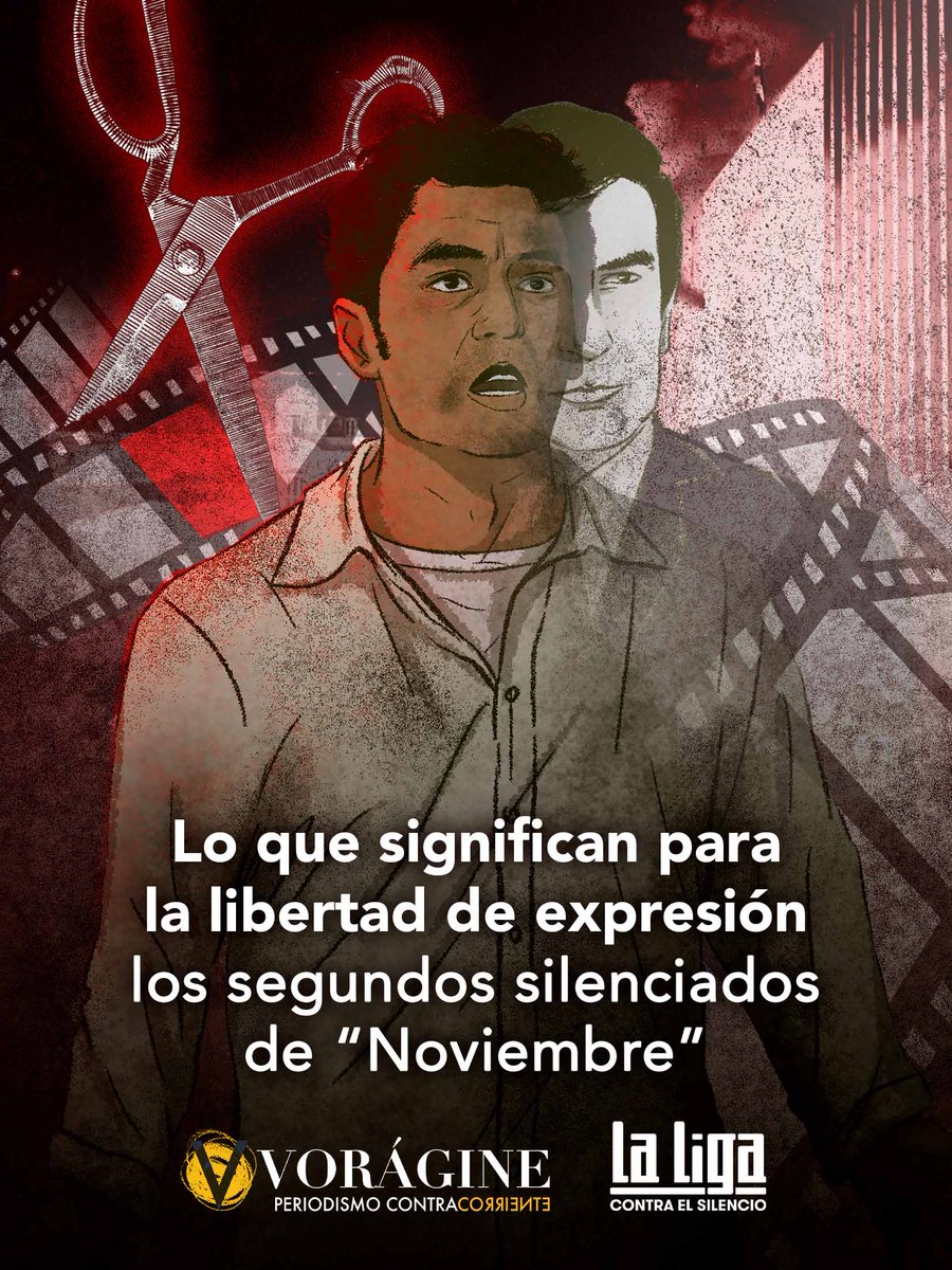 VoragineCo's tweet image. Al cumplirse 40 años del Holocausto, analizamos la orden judicial que eliminó un diálogo de la película “Noviembre”, y, de paso, removió discusiones sobre la censura, la memoria y la verdad incompleta del Palacio de Justicia. voragine.co/historias/anal…