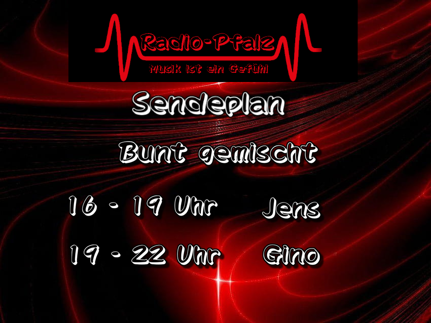 Bunt gemischt in das Wochenende mit radio-pfalz.com .Der tolle Einstieg mit Abwechslung pur und in Stereo. Das Team wünscht viel Vergnügen.