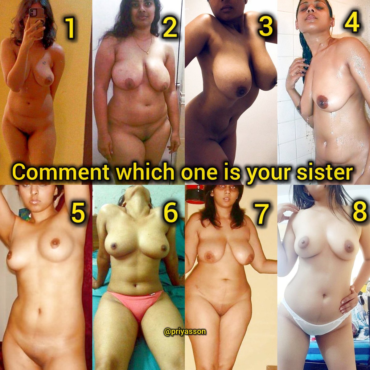 Rahul_G_69's tweet photo. Which one is your sister?? https://t.co/saPRnH1NQK