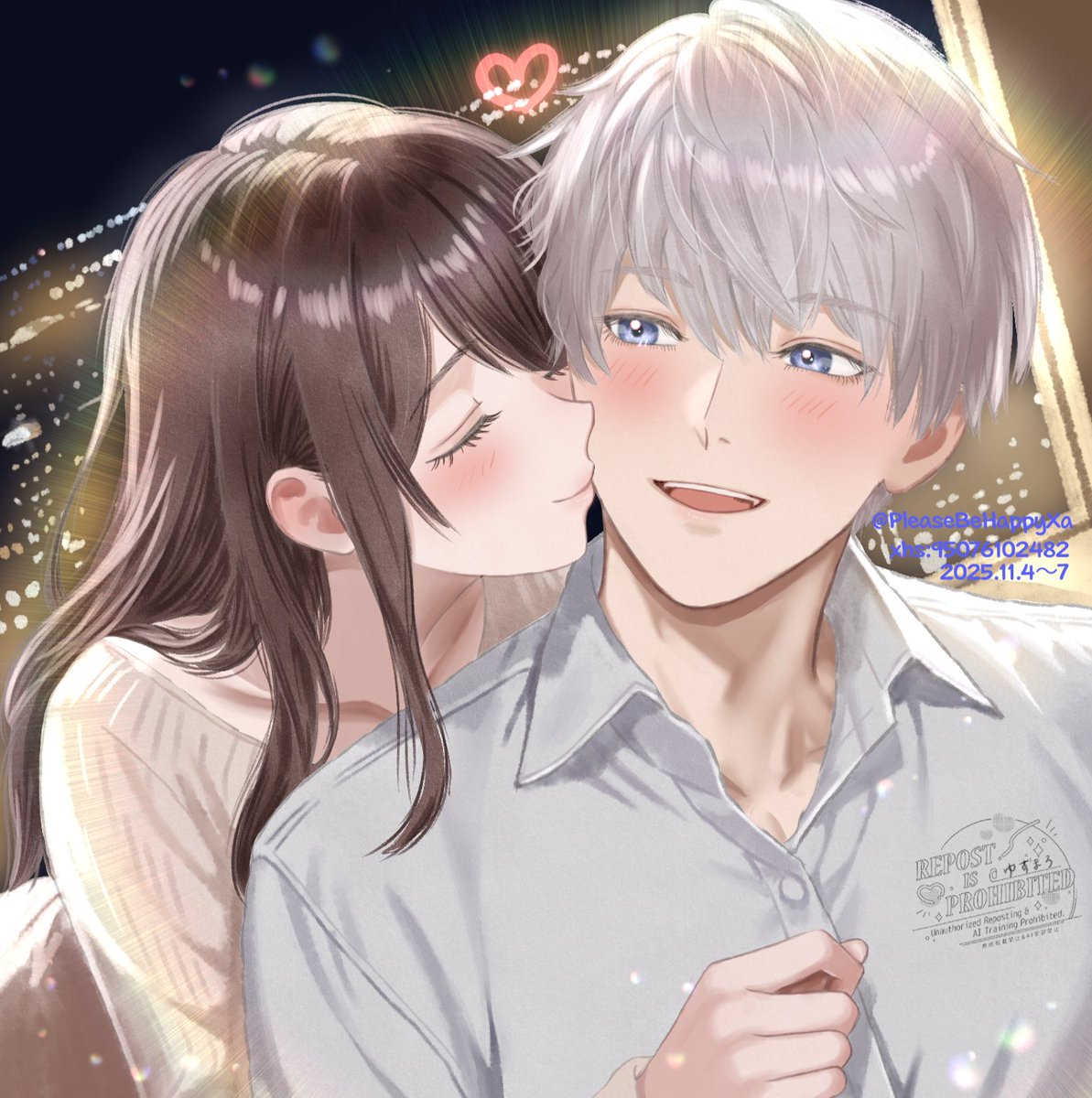 PleaseBeHappyXa's tweet image. 🌟｢これって『おやすみのキス』か？｣😳
セイ主ほっぺ💋絵(1/2)
続きは描けたら引用で投稿します😊
#恋と深空二次創作